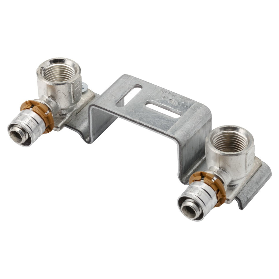 Uponor Montagebeugel messing inclusief persmuurplaat 120 mm-580767
