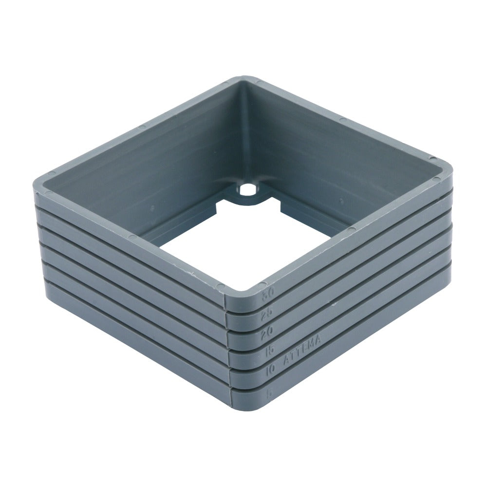 Attema Correctierand Centraaldoos Vierkant Grijs 5-30mm-581026