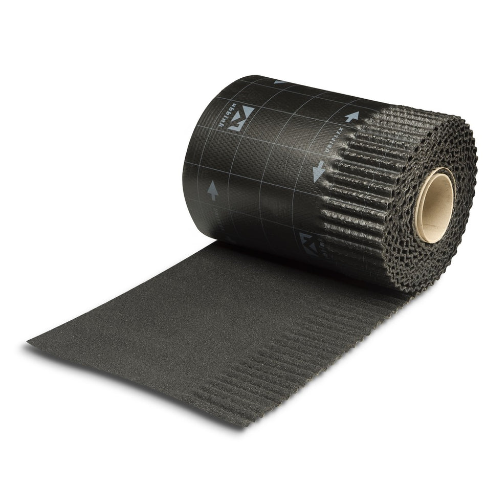 Ubbink Ubiflex Loodvervanger Ribbel Zwart 30cm x 6m-581505
