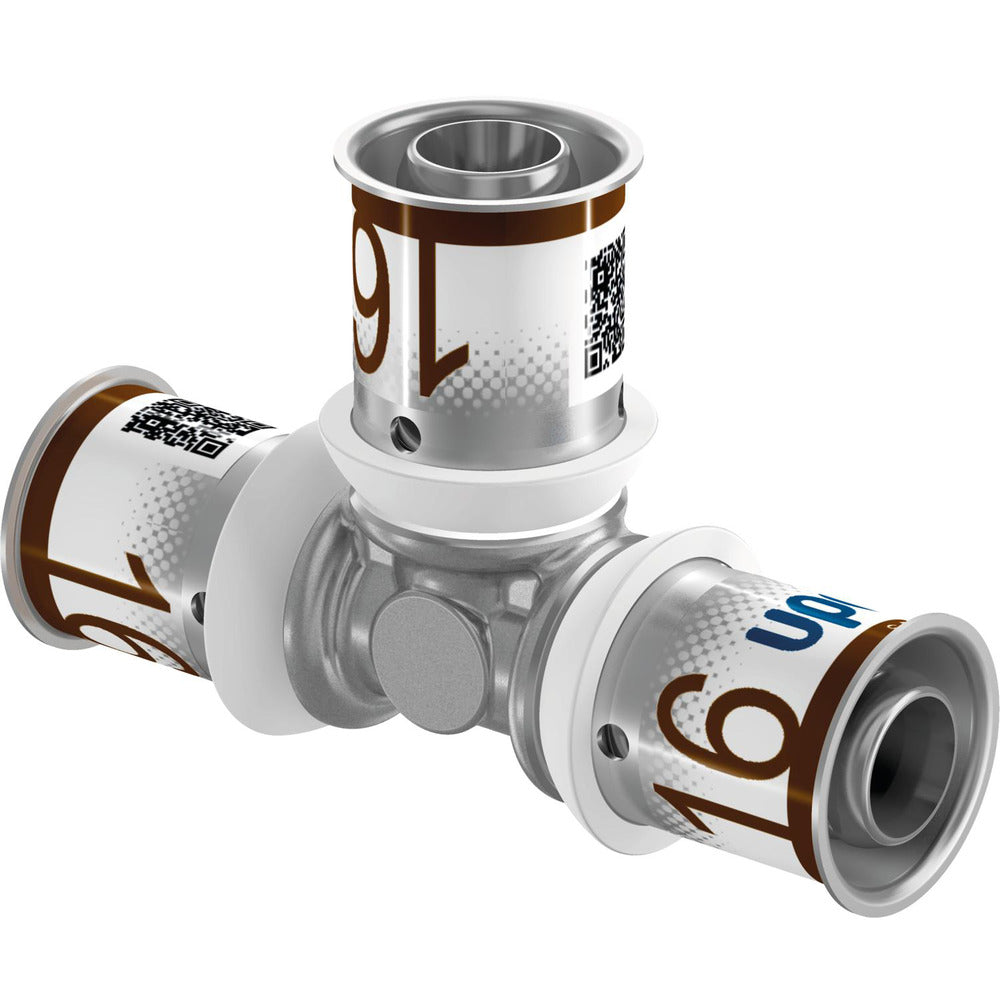 Uponor Pers T-stuk messing 16 mm 10 stuk-581533