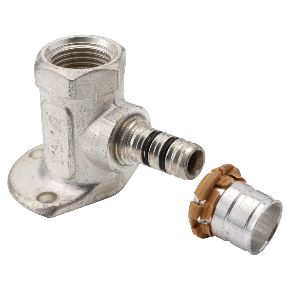 Uponor MLC Muurplaat messing 16 mmx1/2'' binnen met ronde flens 10 stuk-581535