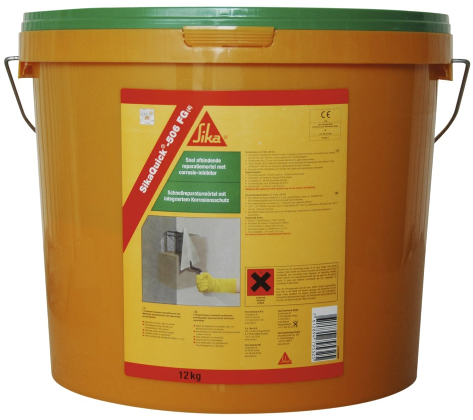 SikaQuick Snelle Betonreparatiemortel 506FG R3 Vezelversterkt Anti-Corrosie 12kg-583046