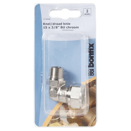 BONFIX Knel knie 15 mm x 3/8'' buitendraad chroom-583351