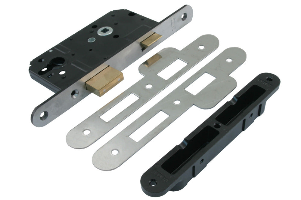 Nemef Veiligheidslot 4139/27 Staal 72mm SKG2 Met Afgeronde Voorplaat RVS-585680