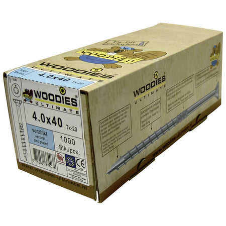 Woodies Ultimate Universele Schroef Verzinkt VK Deeldraad T20-585753