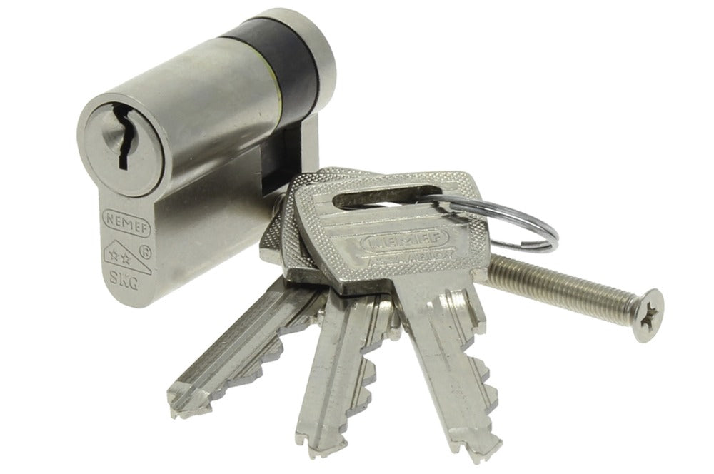 Nemef Profielcilinder 106/9 Enkel Nikkel 30/10 SKG2-585786