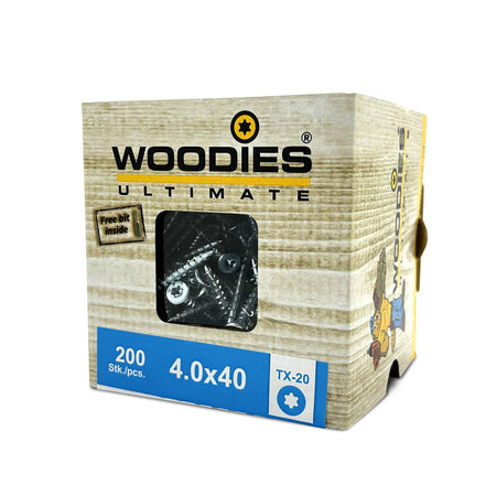 Woodies Ultimate Universele Schroef Verzinkt VK Voldraad T20 200st-586237