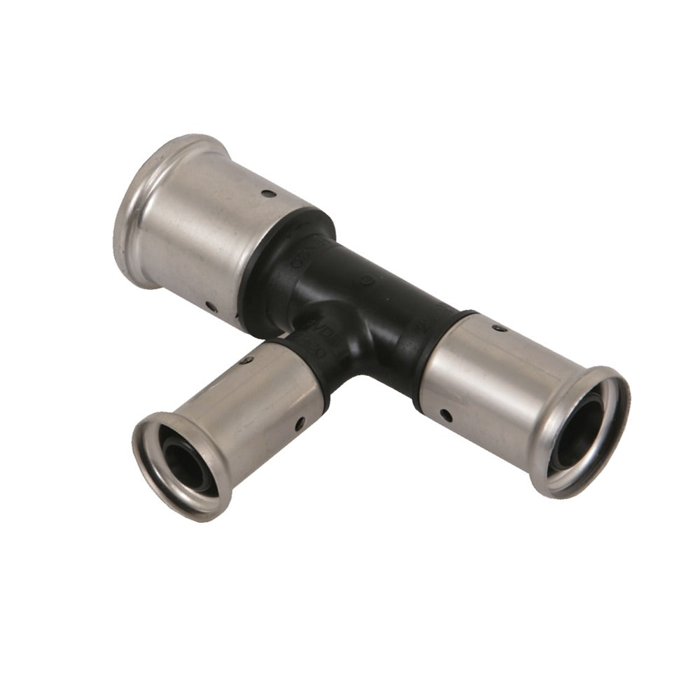 Henco pers T-stuk 20x20x16 mm kunststof, 2 stuks-587293