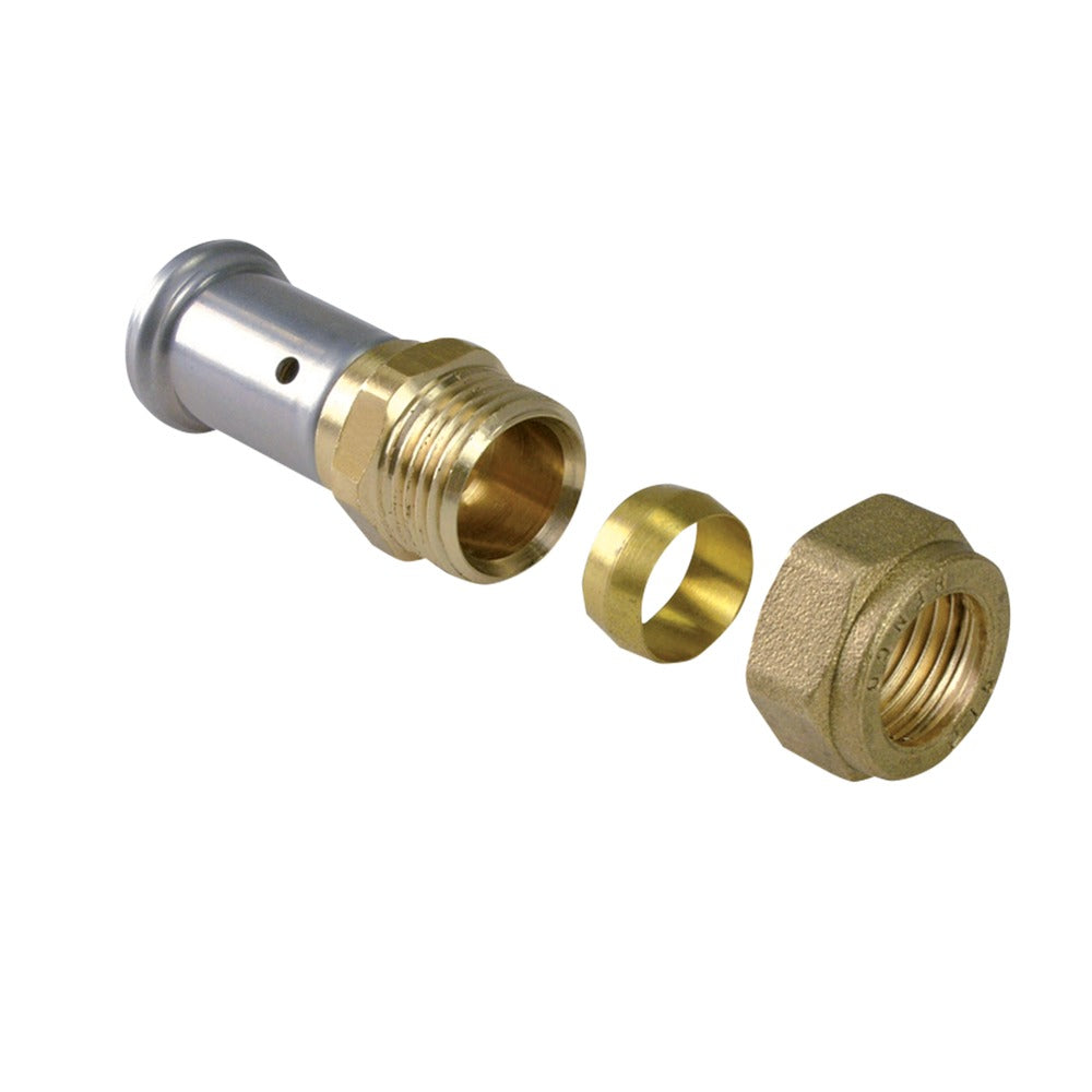 Henco pers Koppeling 16x15 mm knel, 2 stuks-587301