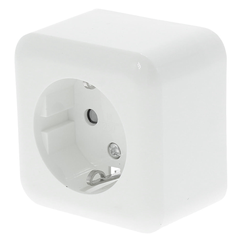 Q-Link Contactdoos Opbouw 1-Voudig Polarwit Randaarde-587630