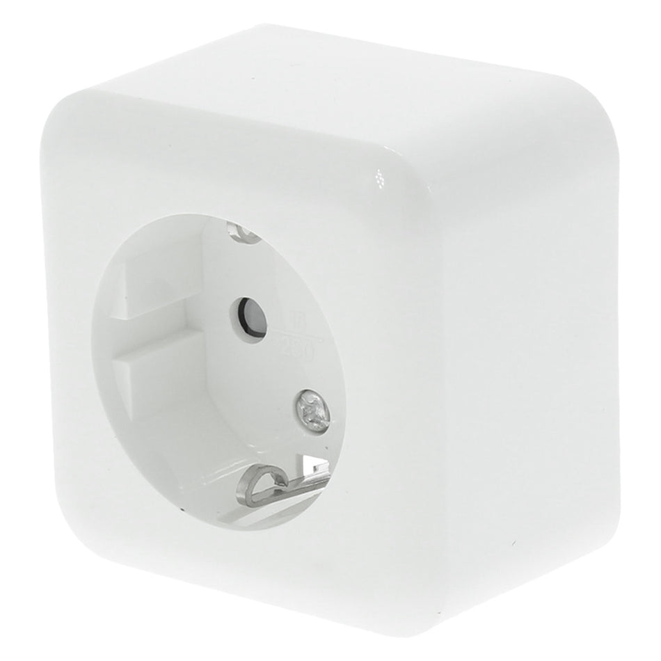 Q-Link Contactdoos Opbouw 1-Voudig Polarwit Randaarde-587630