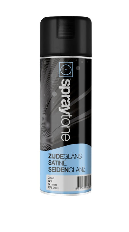 Spraytone Spuitlak Zijdeglans RAL 9005 Zwart 400ml-588314
