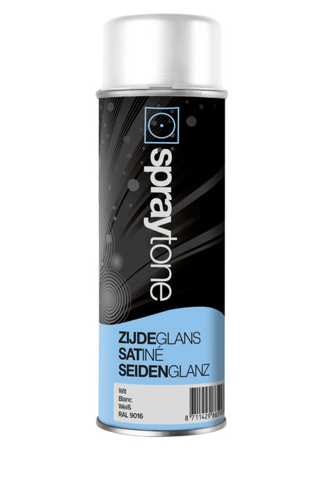 Spraytone Spuitlak Zijdeglans RAL 9016 Wit 400ml-588319