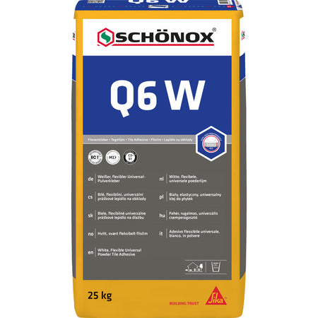 SCHÖNOX Q6 W Veelzijdige Poederlijm Wit 25kg-588975