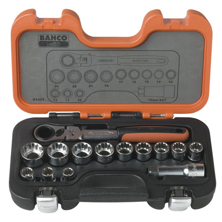 Bahco Doppenset S140T 14st-590429