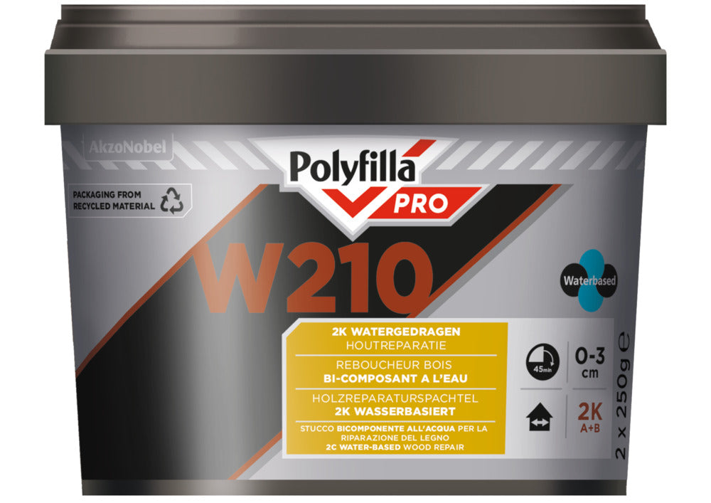 Polyfilla Houtvulmiddel Pro W210 2K Watergedragen 2x250gr-591754