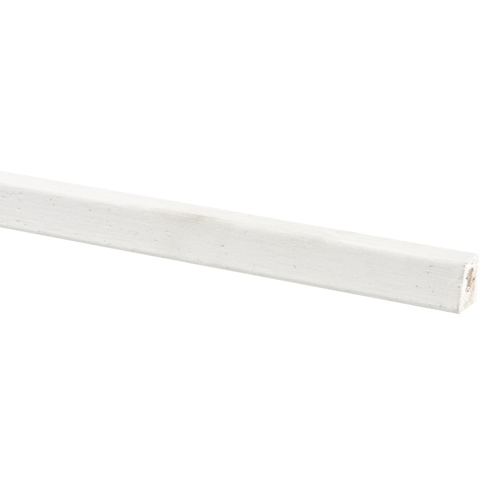 Glaslat Hardhout Wit Gegrond 19x16x2700mm FSC Mix 70%-597828