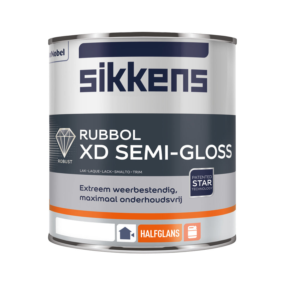 Sikkens Lak Rubbol XD Semi Gloss Wit/W05 1L-599667