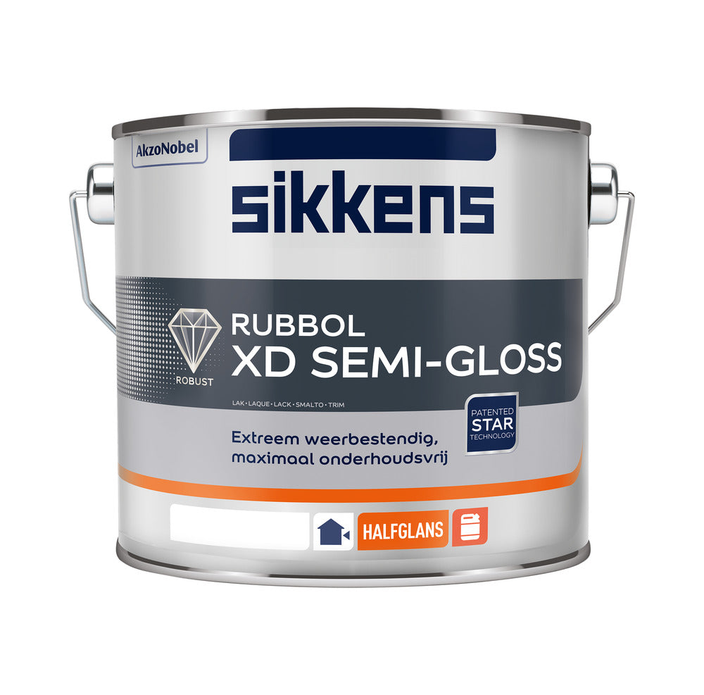 Sikkens Lak Rubbol XD Semi Gloss Wit/W05 2,5L-599668