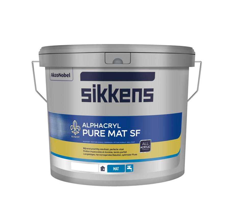 Sikkens Muurverf Alphacryl Pure Mat SF Wit 5L-599698