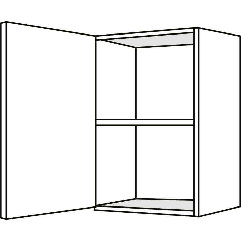 Bribus ECO Bovenbouwkast Links Wit 50x57cm 1 Deur Met 1 Legplank FSC Mix 70%-599909