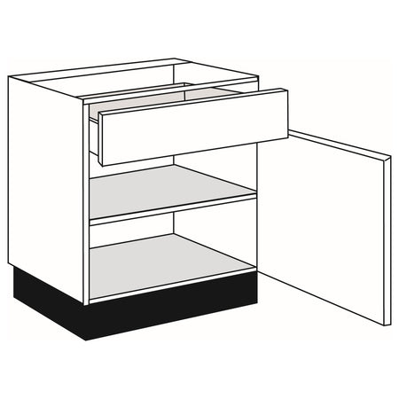 Bribus ECO Onderkast Rechts Wit 30cm FSC Mix 70%-599927