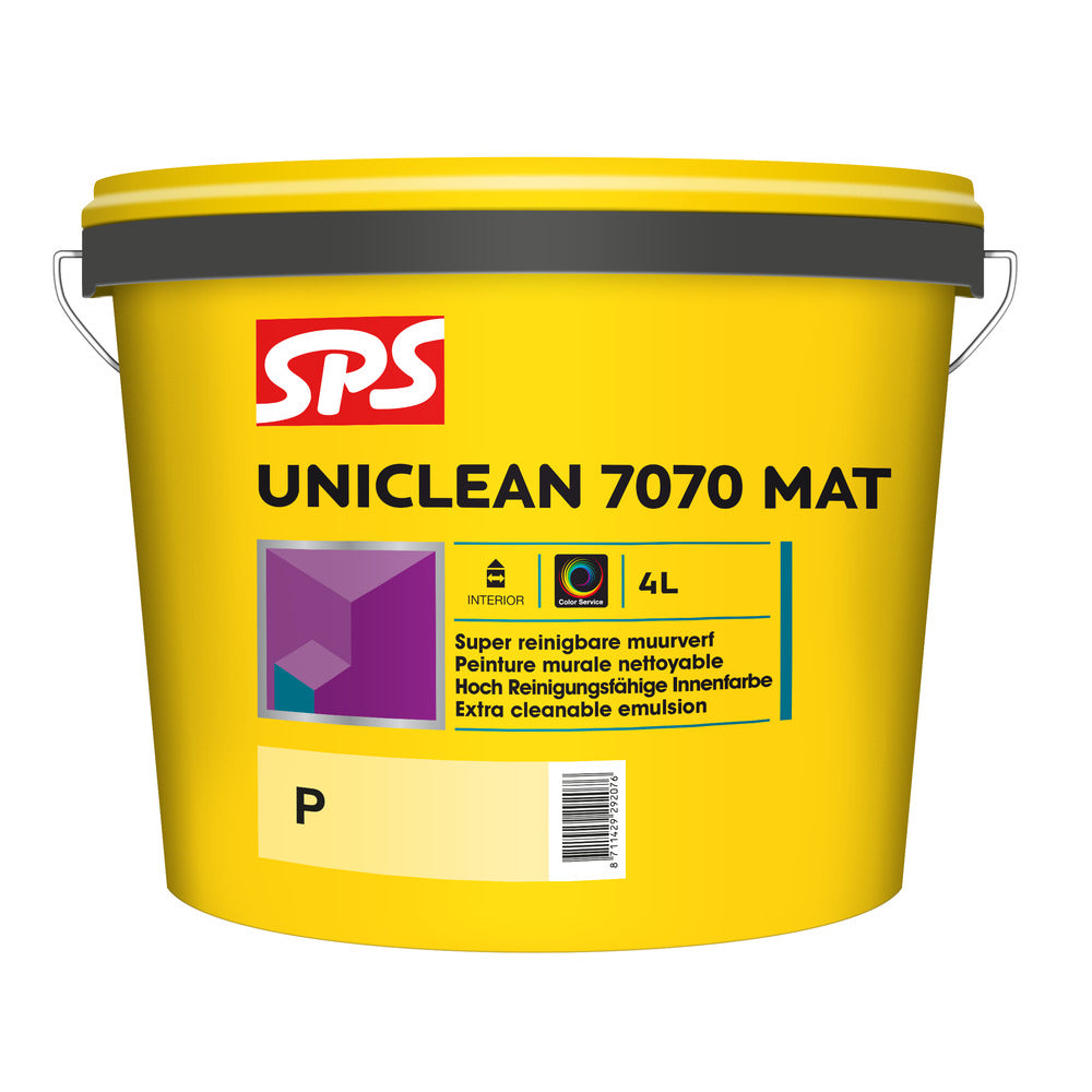 SPS Muurverf Uniclean 7070 Mat Wit/Mengbasis P 4L-600623