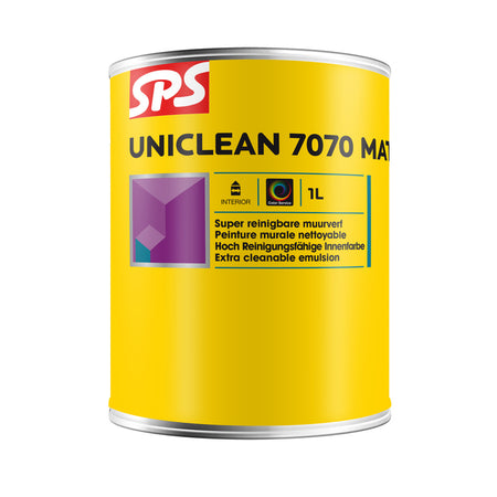 SPS Muurverf Uniclean 7070 Mat Wit/Mengbasis P 1L-600624