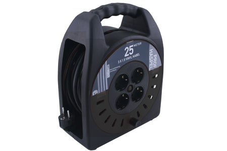ETM Kabelbox professioneel 3x1,5mm² PVC 25 meter zwart-600906