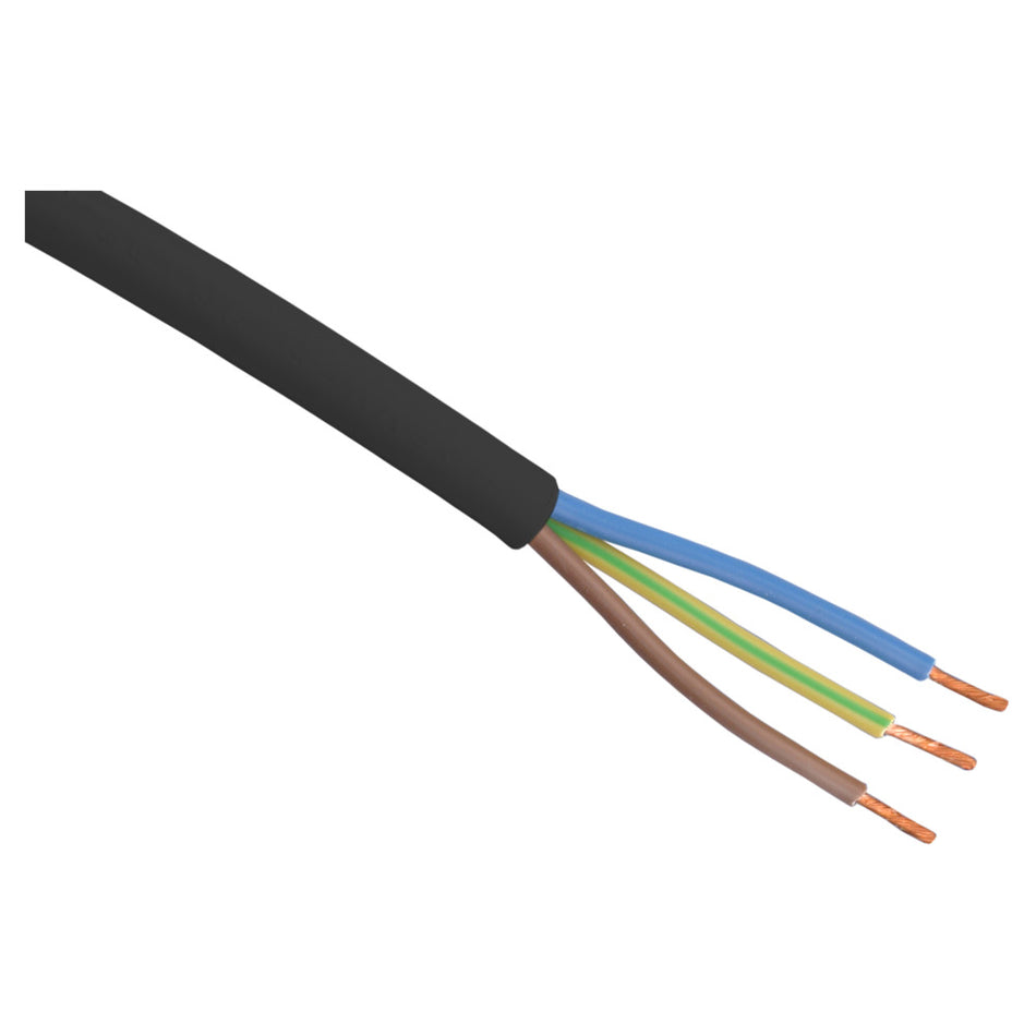 Q-Link Huishoudsnoer VMVL Zwart 3x1,0mm2 25m-600975