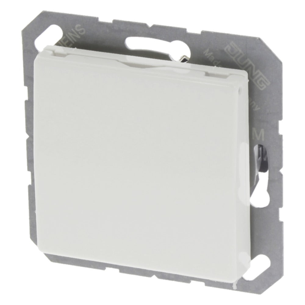 Jung Contactdoos AS500 Inbouw 1-Voudig Polarwit Met Klep-600994