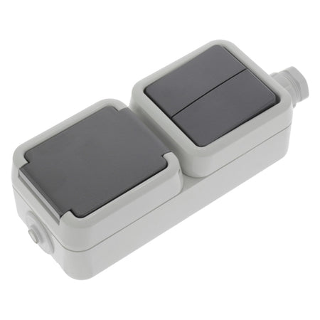 PEHA Combinatie Opbouw Serie Grijs Randaarde-601058