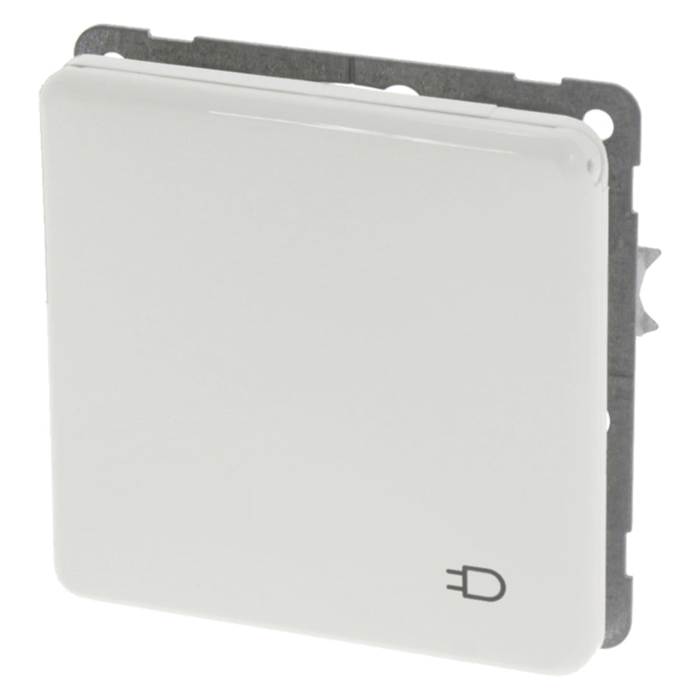 PEHA Contactdoos Klapdeksel Standard Inbouw 1-Voudig Randaarde Polarwit-601084