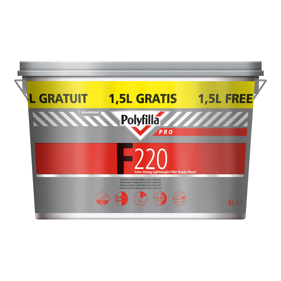 Polyfilla Pro Vulmiddel F220 Wit-601539
