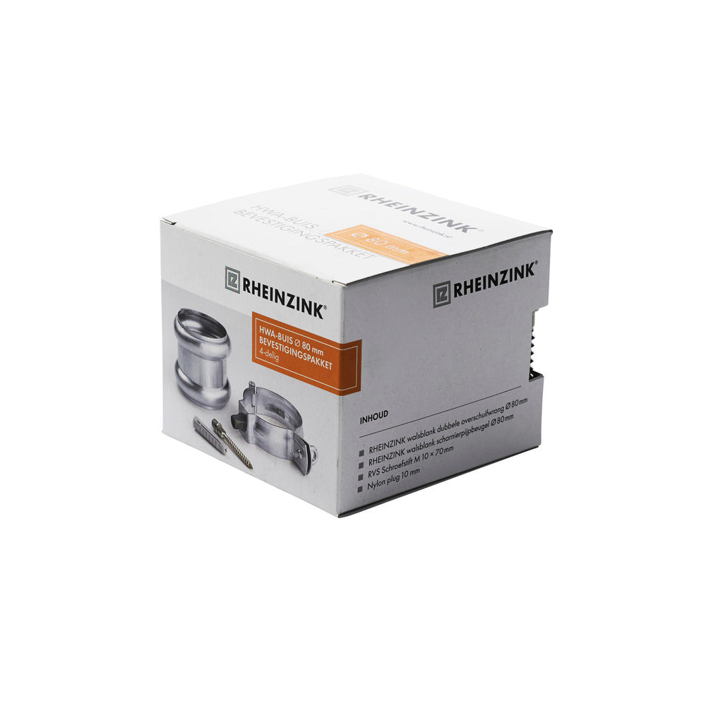 Rheinzink Hemelwaterafvoer buis bevestigingspakket, 4-delig.-602057