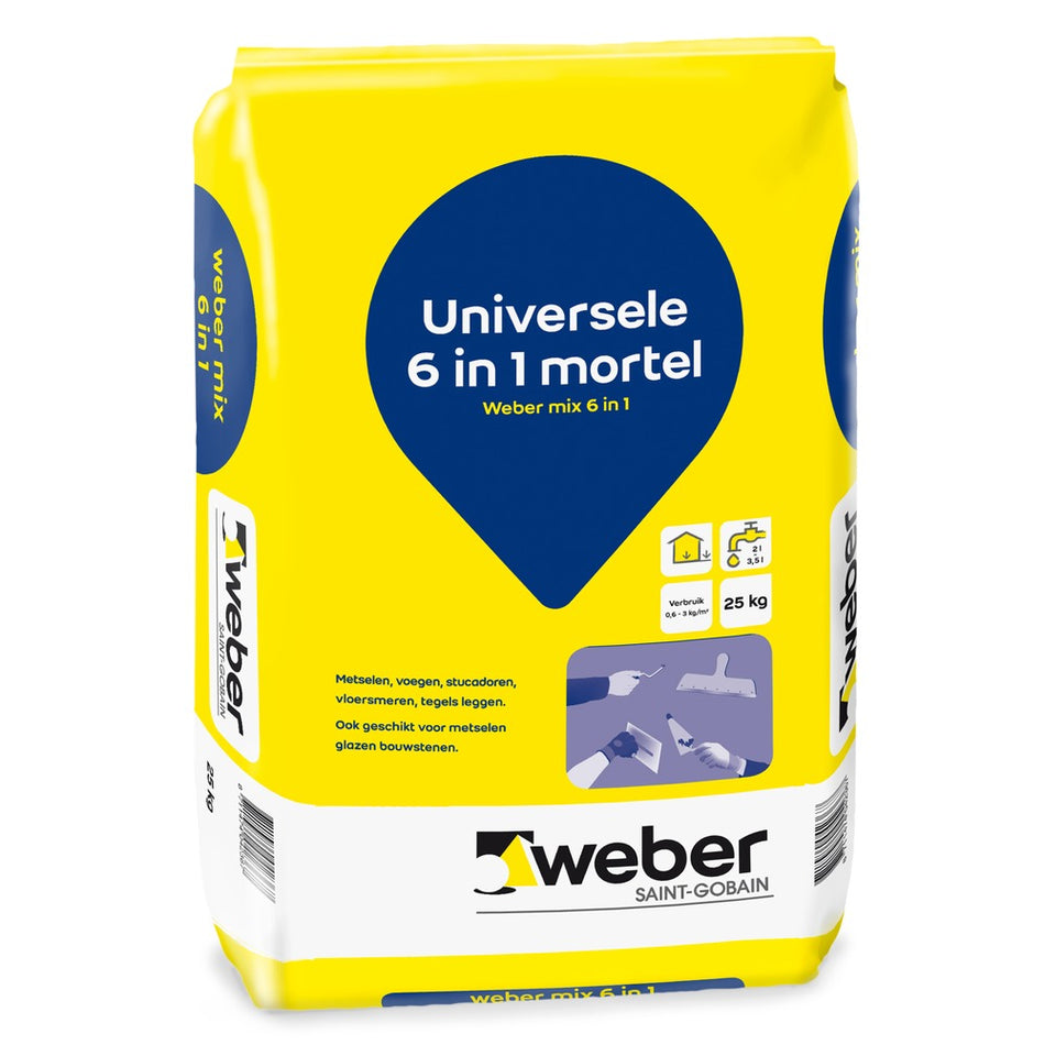 Weber.mix Mortel 6 in 1 Universeel 25kg-602750