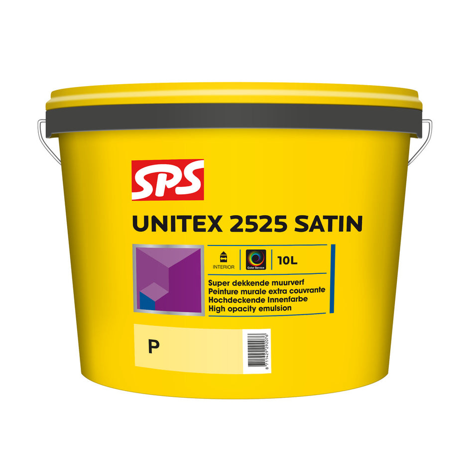 SPS Muurverf Unitex 2525 Zijdeglans Wit/Mengbasis P 10L-705218