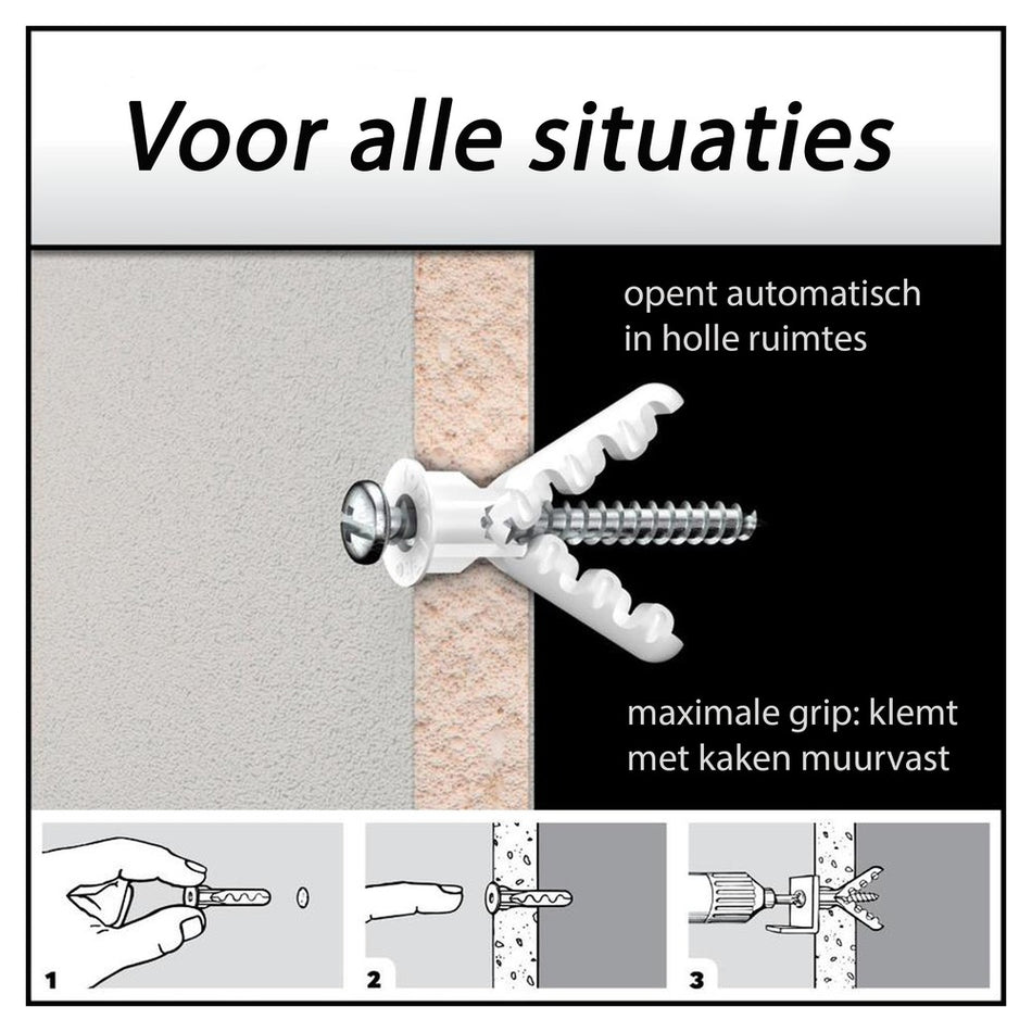 Toggler Alligator Plug Met Flens Nylon 40st-708111
