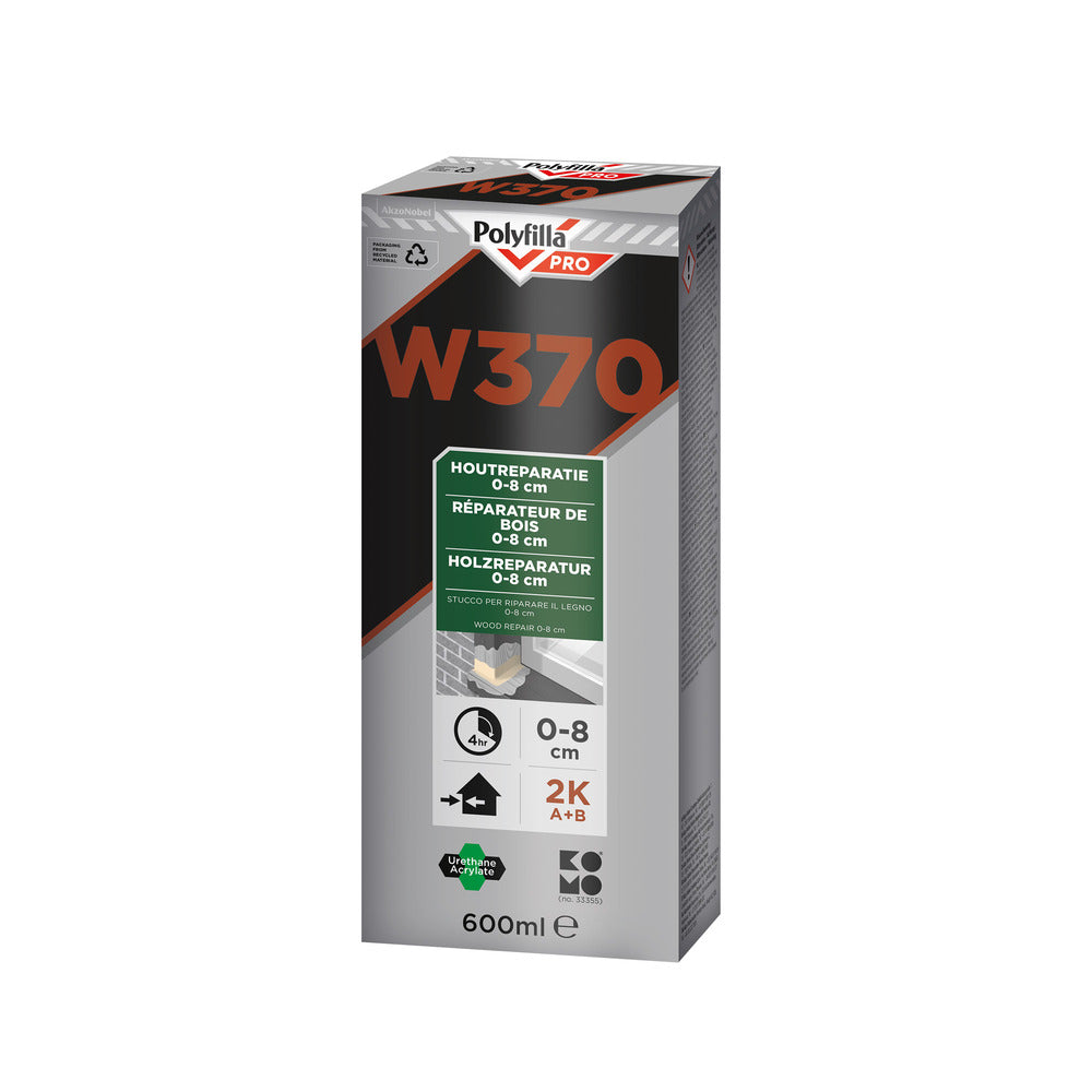 Polyfilla Houtreparatiepasta Pro W370 2K 5-50mm 2x300ml-708912