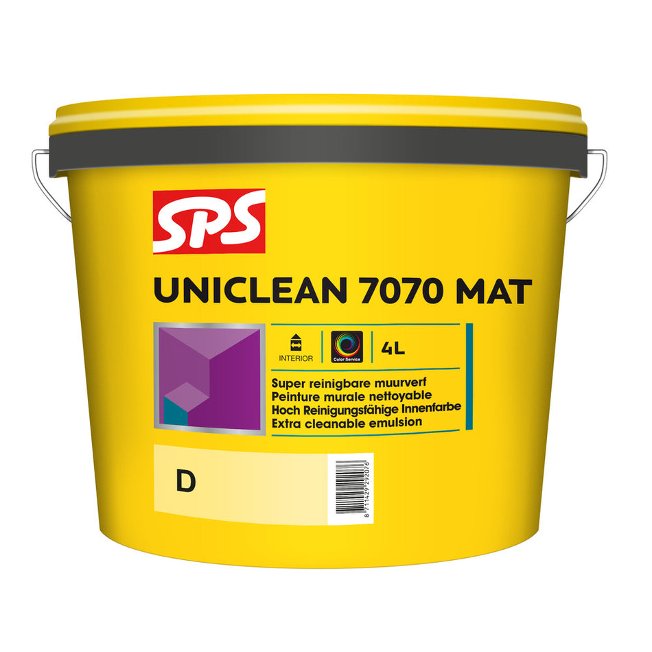 SPS Muurverf Uniclean 7070 Mat Mengbasis D 4L-711134