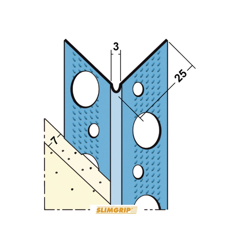 Slimgrip Hoekprofiel SG1040 Alu-zink Stucdikte 7mm-711136