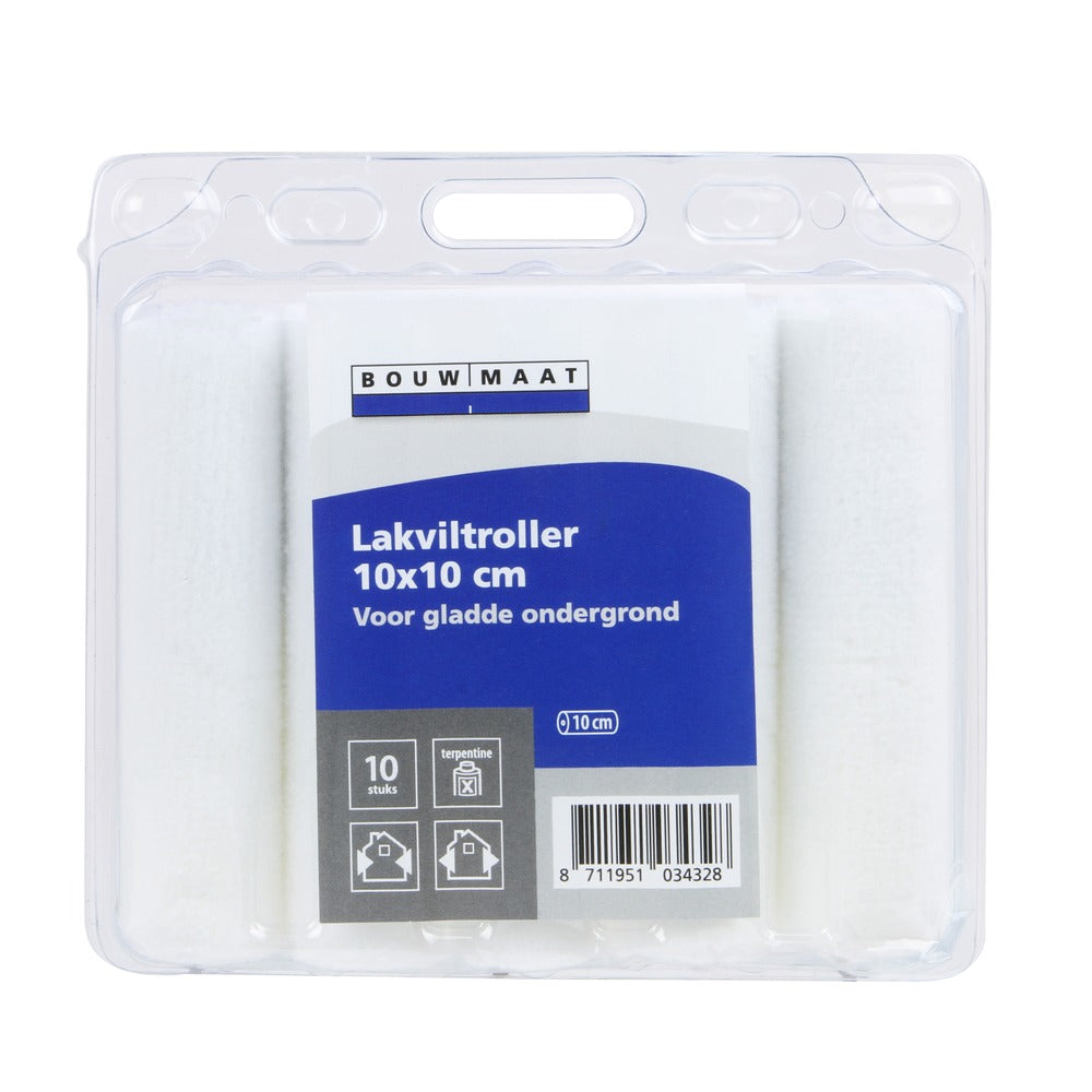 Bouwmaat Lakviltroller 10cm 10st-716358