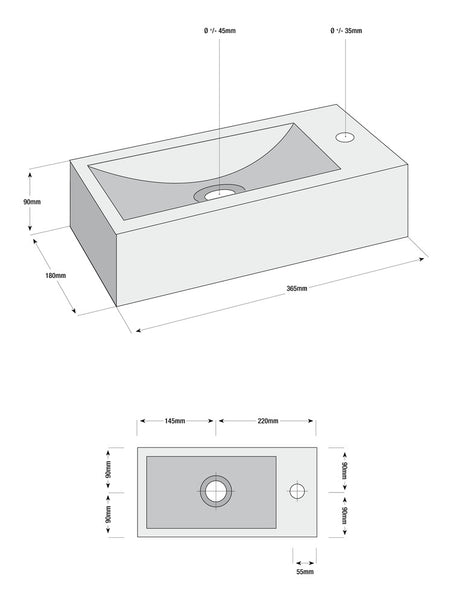 L'Aqua Fontein Kaja Keramiek Wit 36x18x9cm-716966