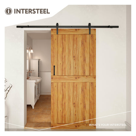 Intersteel schuifdeursysteem basic 200 cm mat zwart 100 kg-717490