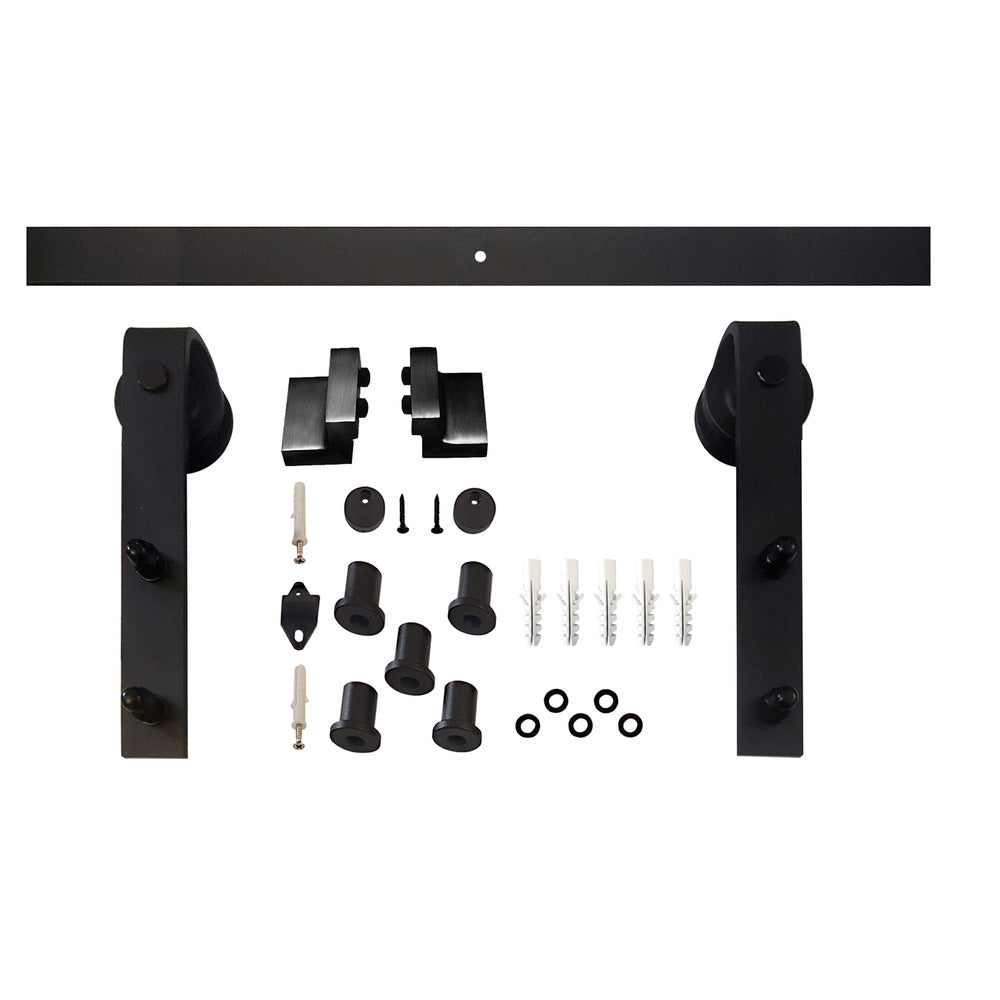 Intersteel schuifdeursysteem basic 200 cm mat zwart 100 kg-717490