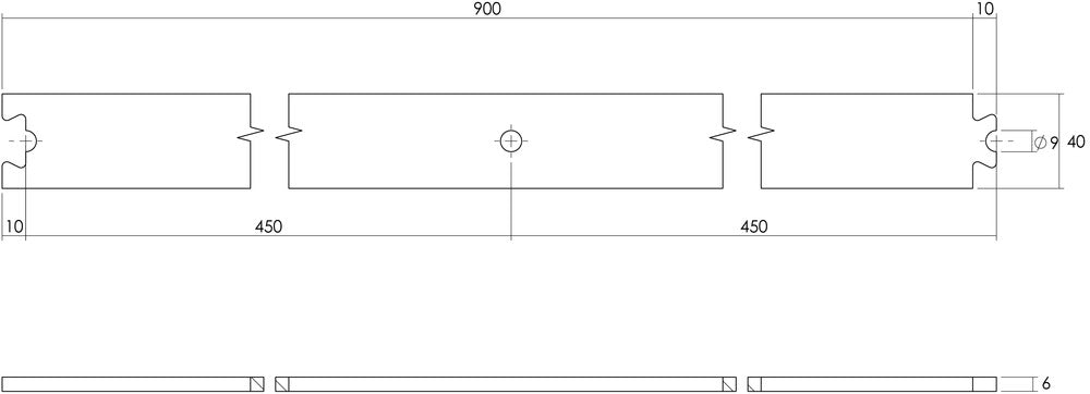 Intersteel tussenrail tbv schuifdeursysteem 90 cm mat zwart-717494