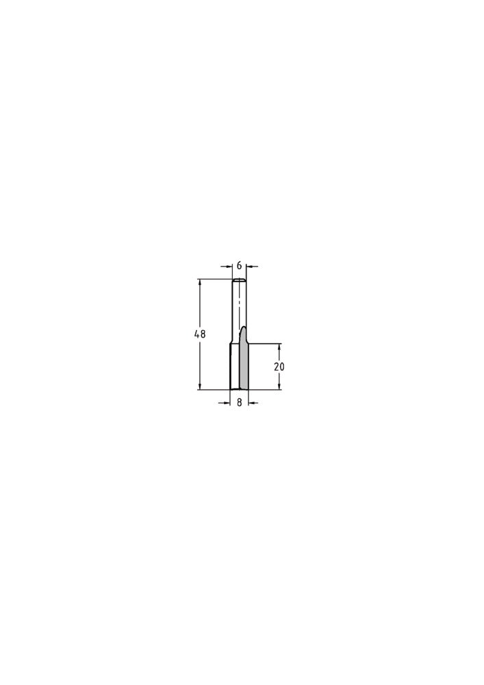 JSO-TR Groeffrees HW 8 mm, schacht 6 mm-717543