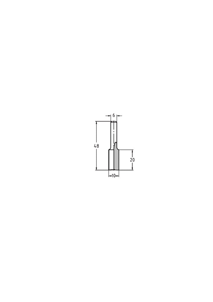 JSO-TR Groeffrees HW 10 mm, schacht 6 mm-717544