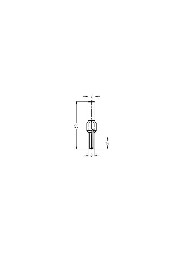 JSO-TR Groeffrees HW 6 mm, schacht 8 mm-717551