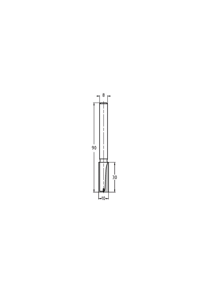 JSO-TR Groeffrees HW 10 mm, schacht 8 mm-717556